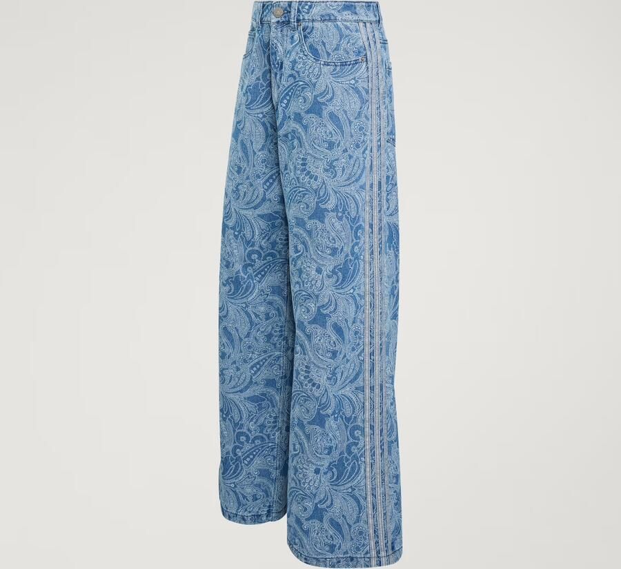 Adidas LIBERTY LONDON FIREBIRD MID RISE STRAIGHT DENIM BROEK - Foto 4