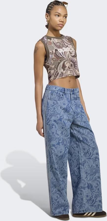 Adidas LIBERTY LONDON FIREBIRD MID RISE STRAIGHT DENIM BROEK - Foto 5