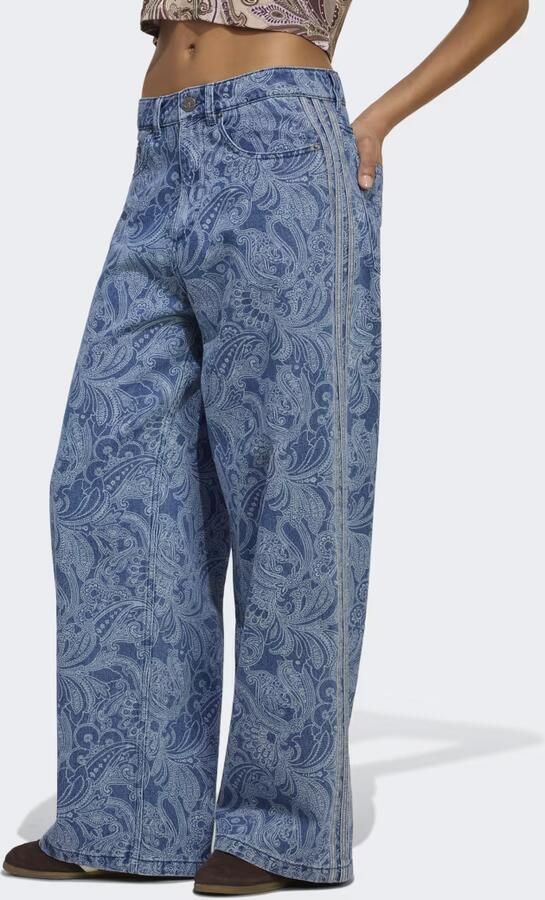 Adidas LIBERTY LONDON FIREBIRD MID RISE STRAIGHT DENIM BROEK
