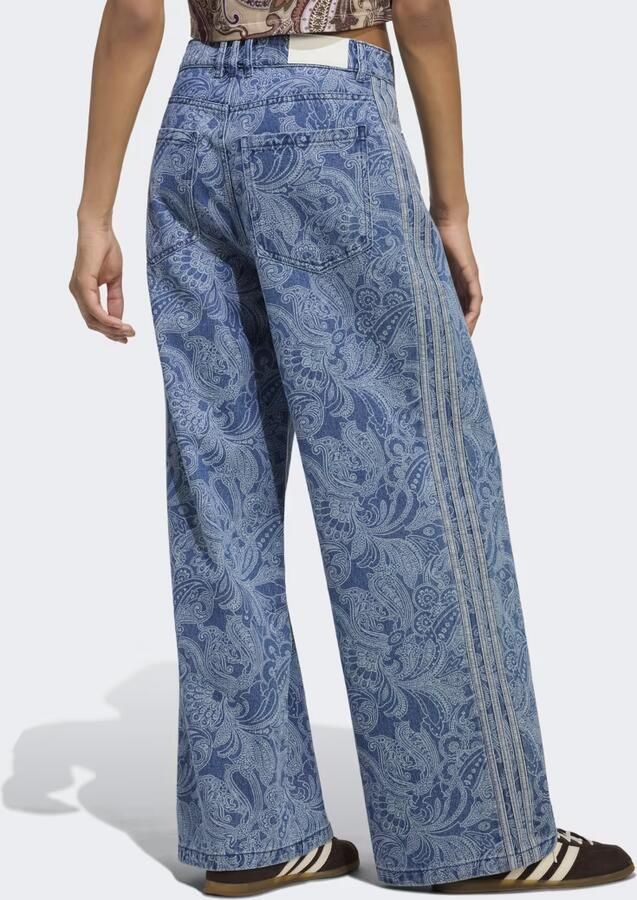 Adidas LIBERTY LONDON FIREBIRD MID RISE STRAIGHT DENIM BROEK - Foto 4