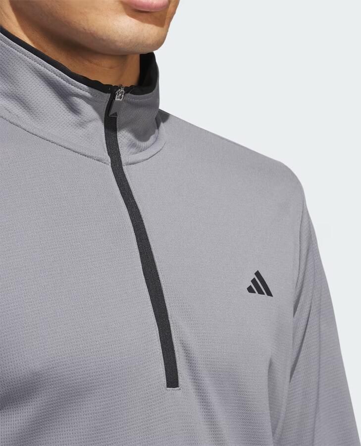 Adidas Lichtgewicht Top met Halflange Rits Grijs- Heren Grijs