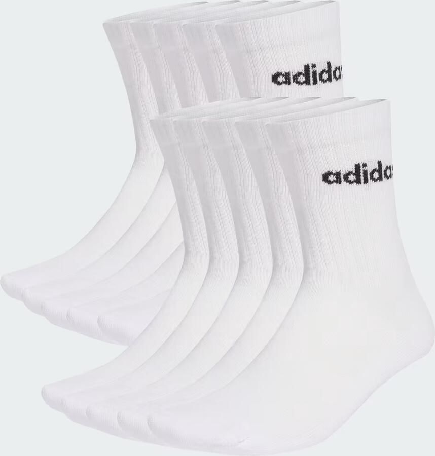 Adidas LINEAR GEVOERDE SOKKEN 10 PAAR
