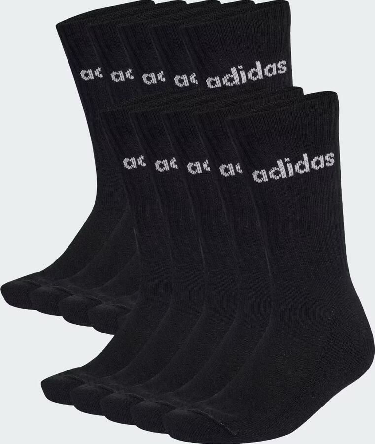 Adidas LINEAR GEVOERDE SOKKEN 10 PAAR