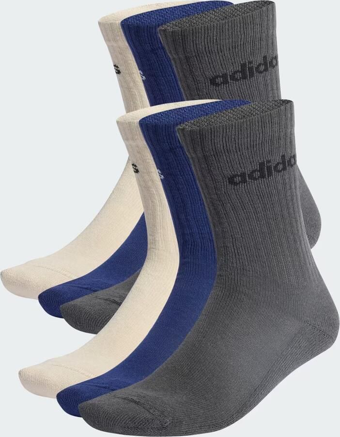 Adidas Sokken Linear Crew Socks Cushioned Socks 6 Pair Pack