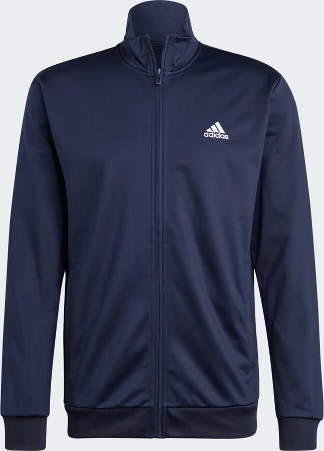 Adidas Blauw Tricot Pak met Hoge Hals Rits en Logo Blauw Heren - Foto 2