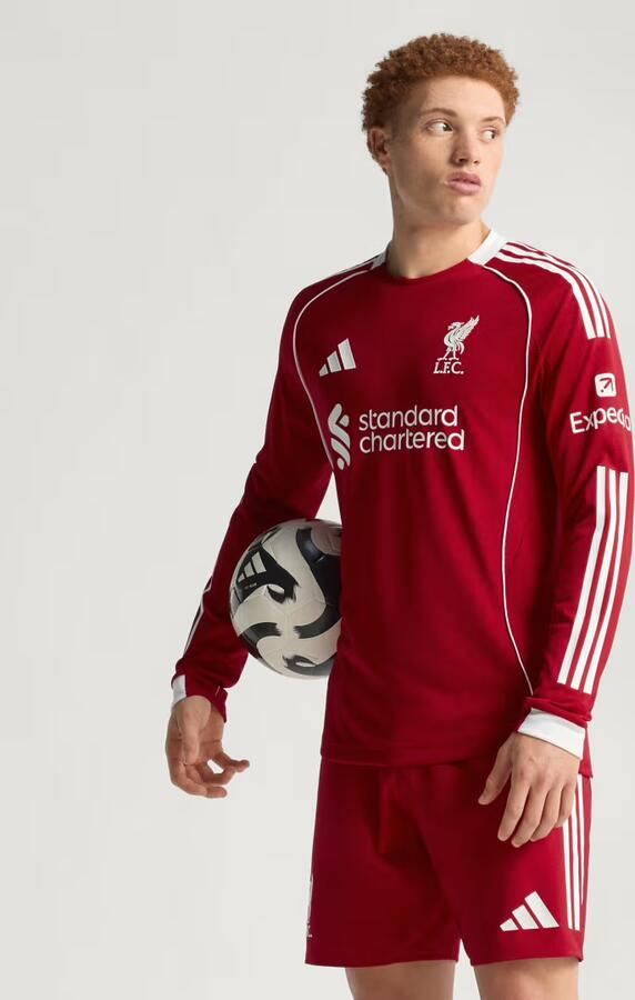 Adidas Liverpool FC 25 26 Authentiek Thuisshirt met Lange Mouwen