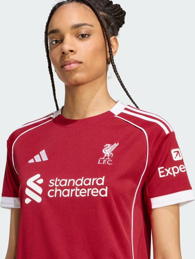 Adidas Liverpool FC 2025 26 Home Shirt Dames Rood- Dames Rood - Foto 3