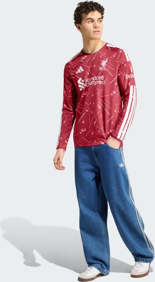 Adidas Liverpool FC 2026 27 Long Sleeve Home Shirt Roze- Heren Roze - Foto 5