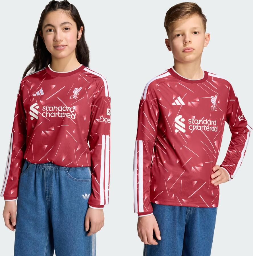Adidas Liverpool FC 26 27 Thuisshirt met Lange Mouwen Kids