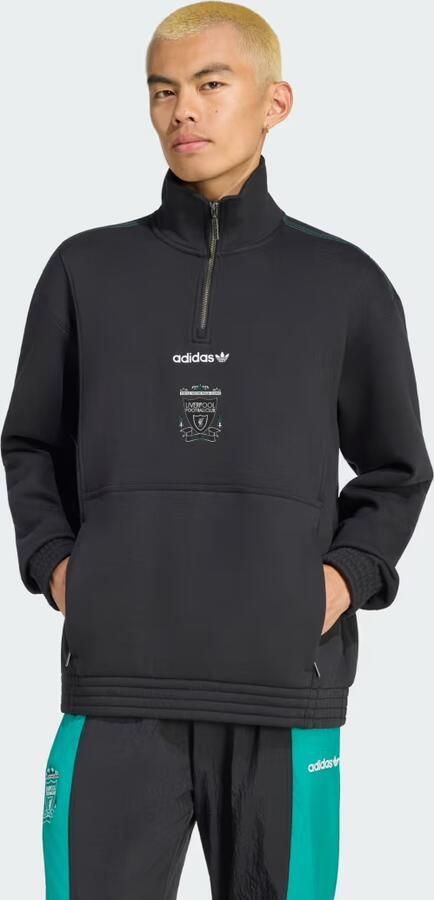 Adidas Liverpool FC EQT Sweater met Halflange Rits