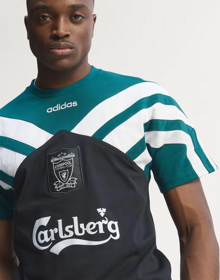Adidas Liverpool FC 95 96 Away T-Shirt Zwart- Heren Zwart - Foto 6