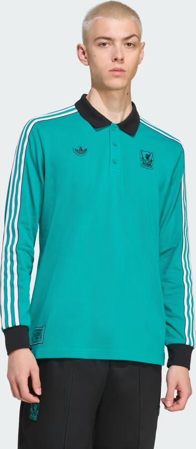 Adidas Liverpool FC Terrace Icons Poloshirt met Lange Mouwen