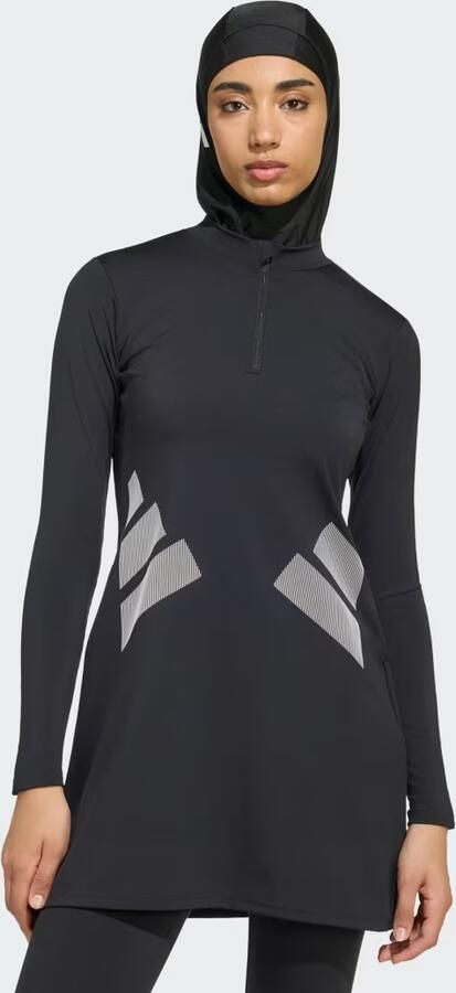 Adidas LOGO ZWEMTOP MET LANGE MOUWEN