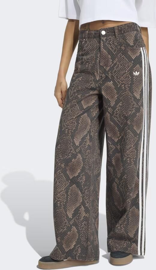 Adidas LOOSE-FIT DENIM BROEK MET SLANGENPRINT