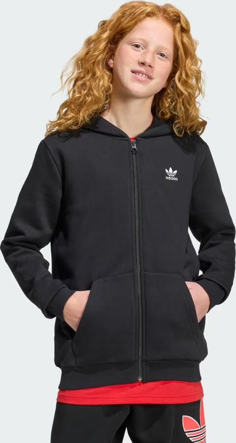 Adidas LOOSE-FIT FLEECE HOODIE MET LANGE RITSSLUITING