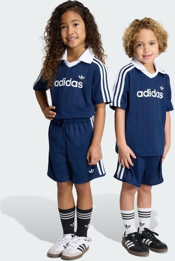 Adidas Originals Pinstripe T-Shirt Shorts Set Children Blauw Kind Blauw - Foto 2