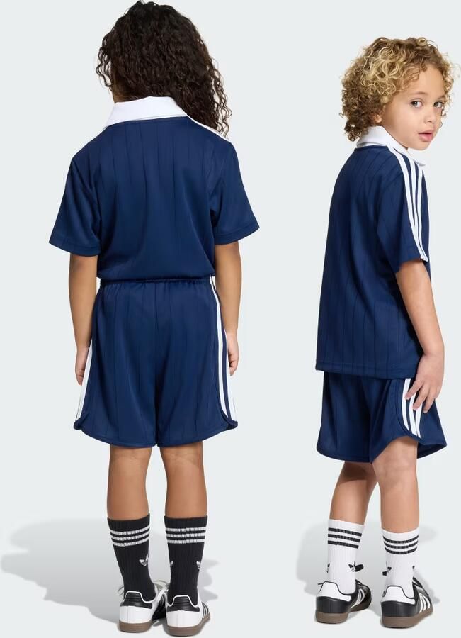 Adidas Originals Pinstripe T-Shirt Shorts Set Children Blauw Kind Blauw - Foto 4