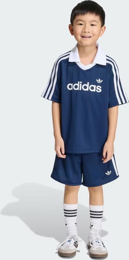 Adidas Originals Pinstripe T-Shirt Shorts Set Children Blauw Kind Blauw - Foto 7