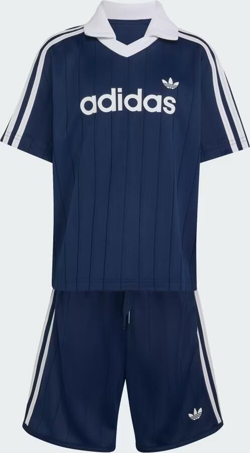 Adidas Originals Pinstripe T-Shirt Shorts Set Children Blauw Kind Blauw - Foto 5