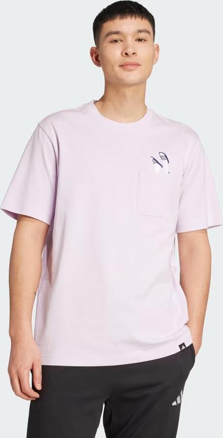 Adidas Lounge Slides Graphic Pocket T-shirt