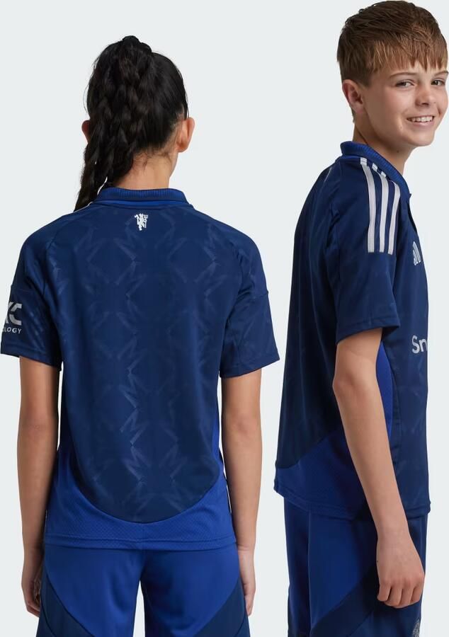 Adidas Perfor ce junior chester United voetbalshirt Sport t-shirt Blauw Polyester Polokraag 128 - Foto 3