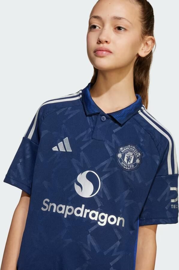 Adidas Perfor ce junior chester United voetbalshirt Sport t-shirt Blauw Polyester Polokraag 128 - Foto 4