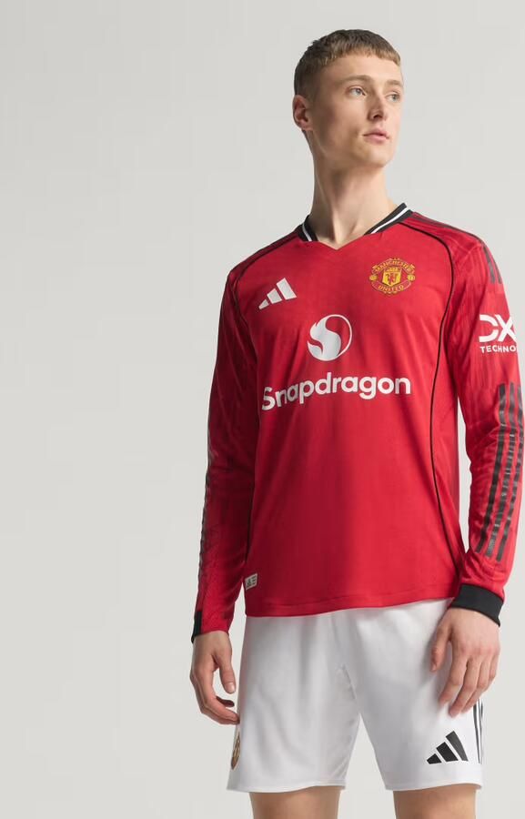Adidas Manchester United 25 26 Authentiek Longsleeve Thuisshirt