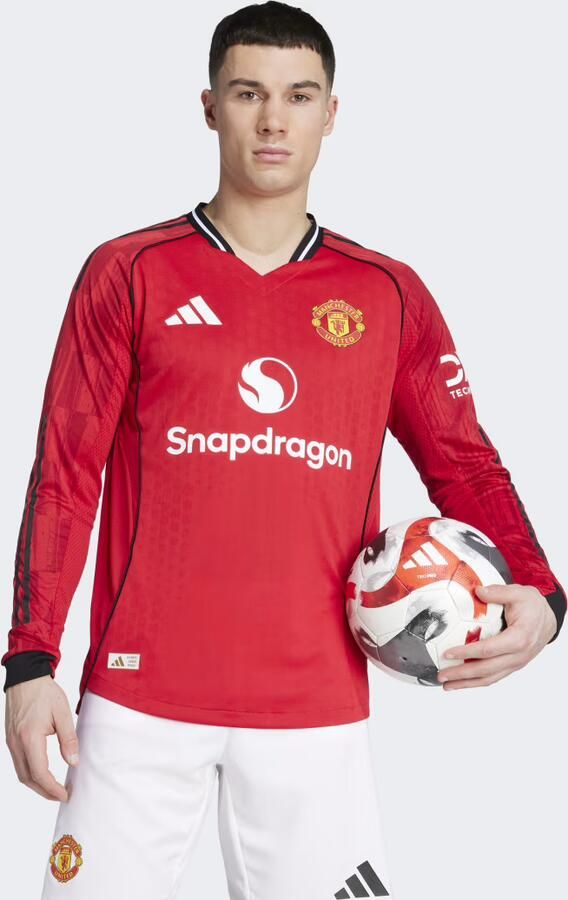 Adidas Manchester United 25 26 Authentiek Longsleeve Thuisshirt