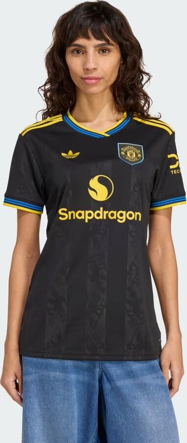 Adidas Originals Manchester United FC 2025 26 Third Shirt Dames Zwart- Dames Zwart - Foto 6