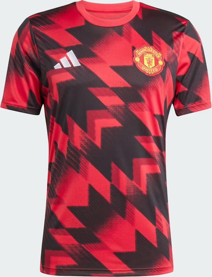 Adidas T-shirt Korte Mouw T-Shirt Manchester United 25 26 Pré-Match Slim rouge - Foto 2