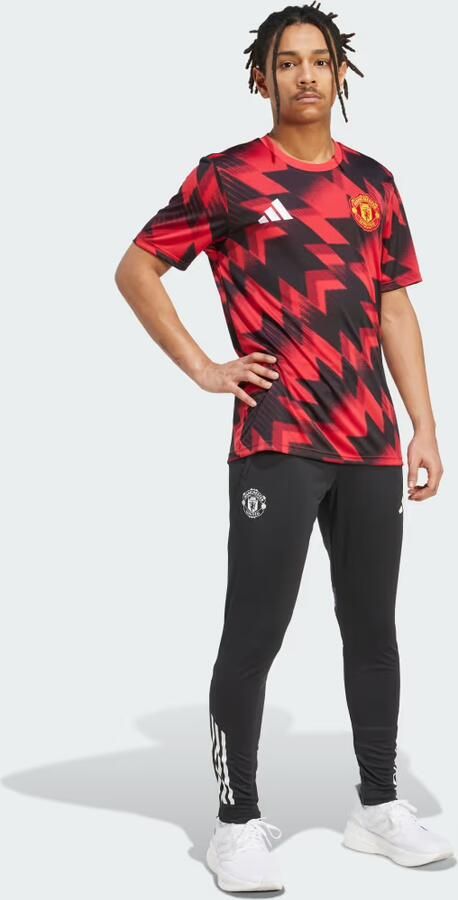 Adidas T-shirt Korte Mouw T-Shirt Manchester United 25 26 Pré-Match Slim rouge - Foto 6