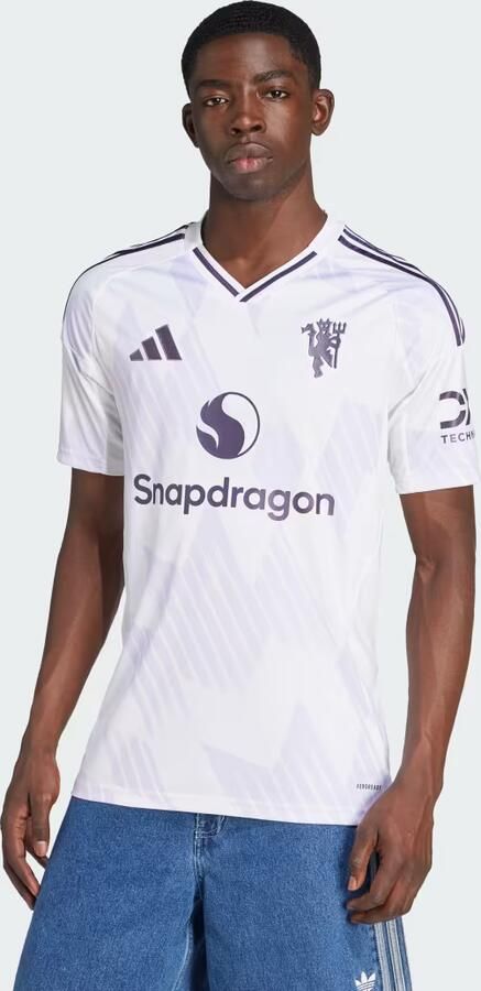 Adidas Manchester United FC 2025 26 Away Shirt Heren Wit- Heren Wit - Foto 7