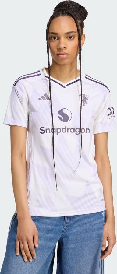 Adidas Manchester United FC 2025 26 Away Shirt Dames White- Dames White - Foto 7