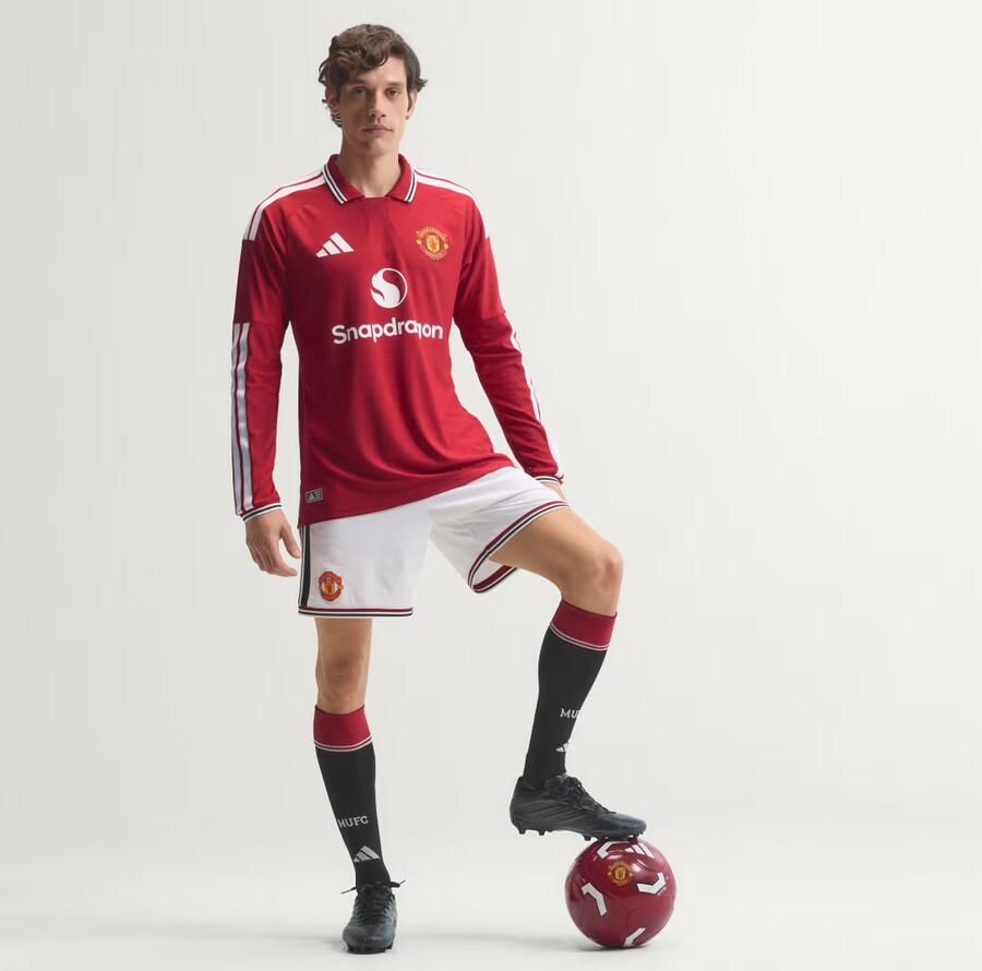 Adidas Manchester United 26 27 Authentiek Thuisshirt met Lange Mouwen