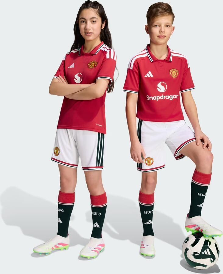 Adidas chester United FC 2026 27 Home Shorts Junior Wit Kind Wit