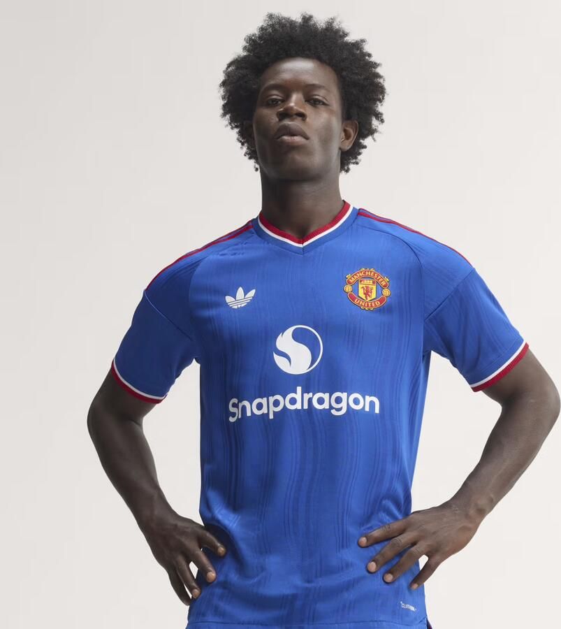 Adidas Manchester United 26 27 Uitshirt Authentic Blauw- Heren Blauw - Foto 5