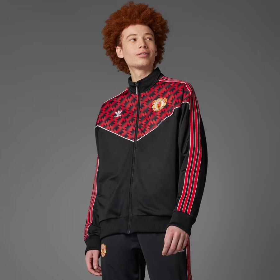 Adidas Manchester United Track Top 91 Zwart- Heren Zwart - Foto 6