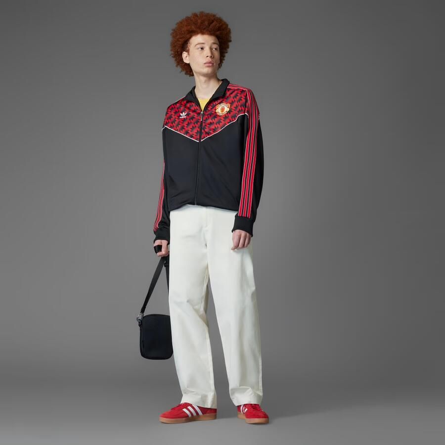 Adidas Manchester United Track Top 91 Zwart- Heren Zwart - Foto 4