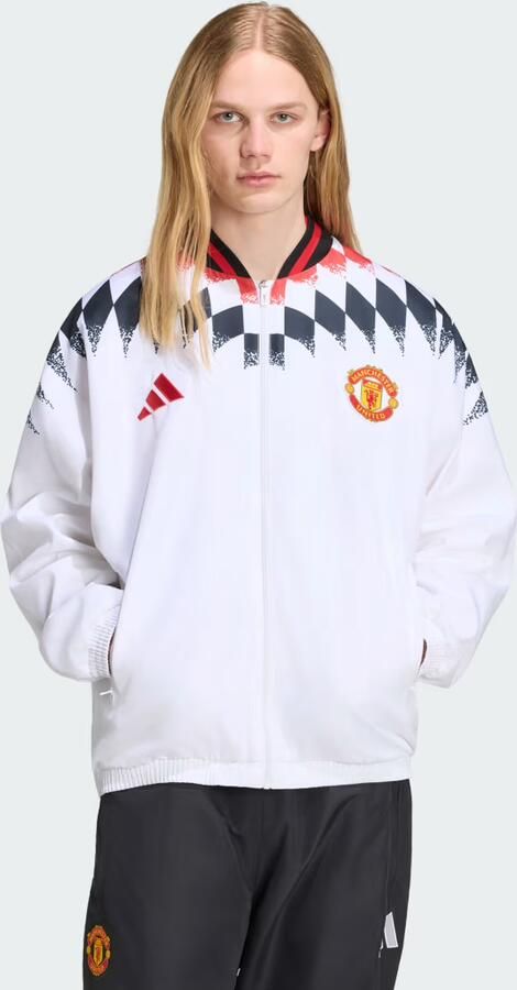 Adidas Manchester United FC Stadium Track Top Wit- Heren Wit - Foto 2