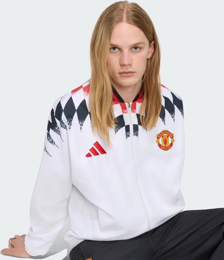 Adidas Manchester United FC Stadium Track Top Wit- Heren Wit - Foto 4