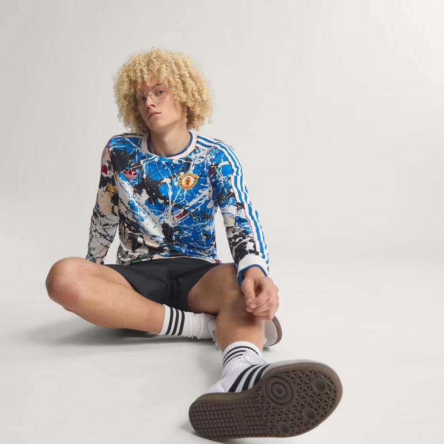 Adidas Manchester United Stone Roses Voetbalshirt met Lange Mouwen - Foto 2