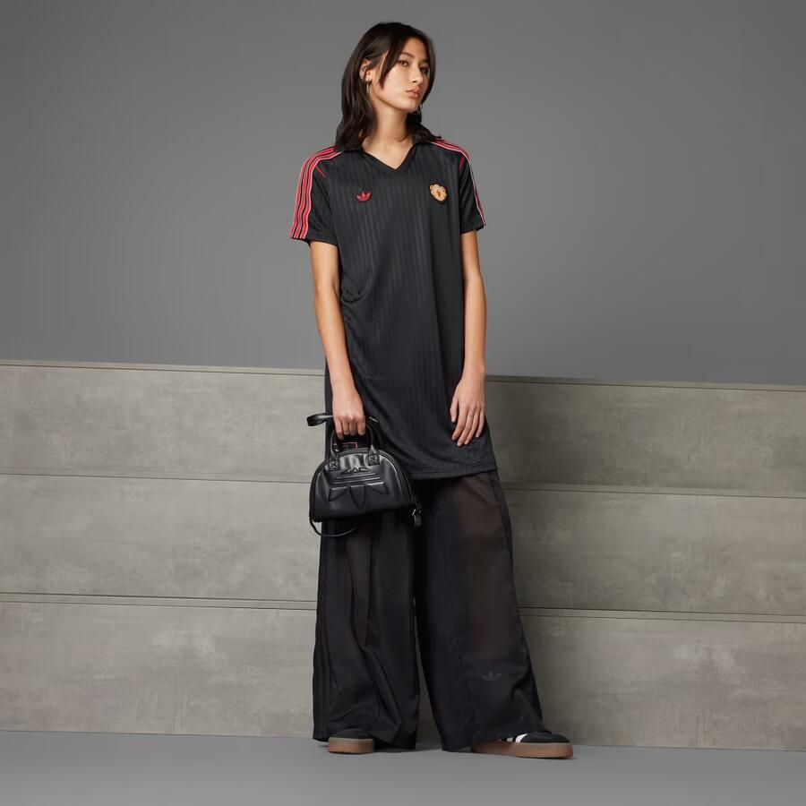 Adidas Manchester United Terrace Icons Jurk Zwart- Dames Zwart
