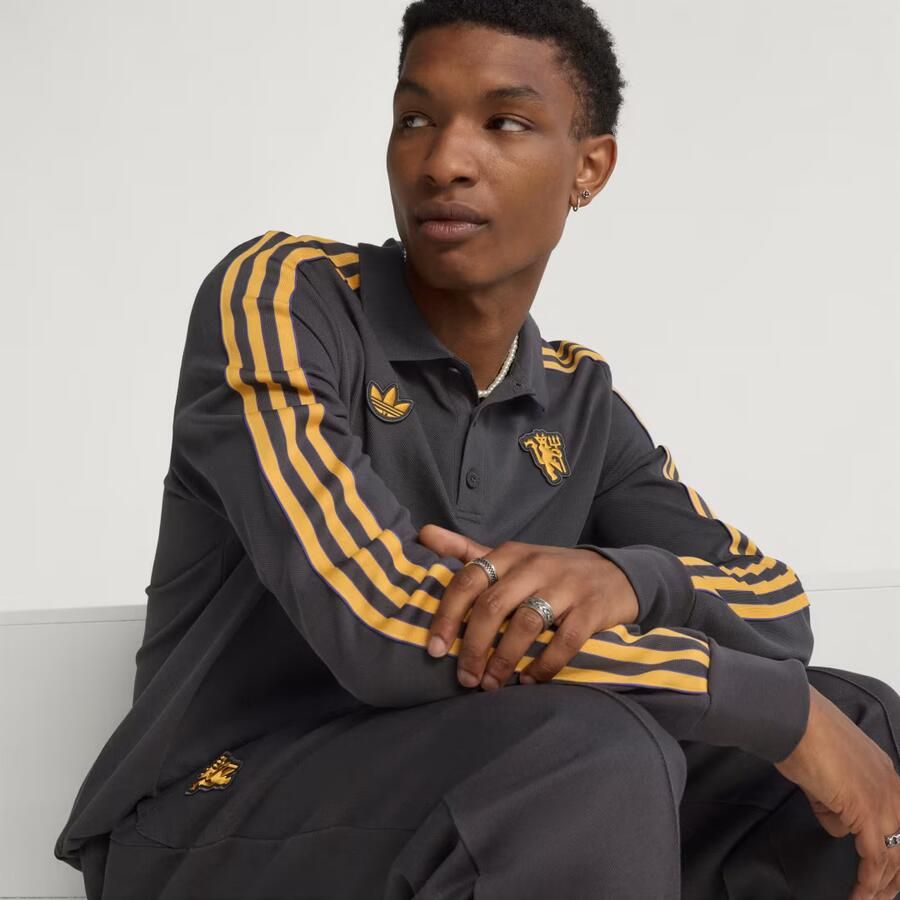 Adidas Manchester United Terrace Icons Poloshirt met Lange Mouwen - Foto 5