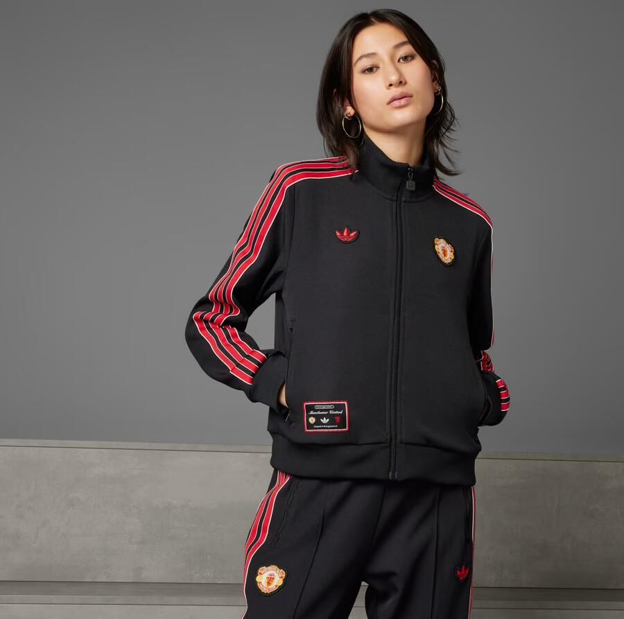 Adidas Manchester United Terrace Icons Sportjack Zwart- Dames Zwart - Foto 6