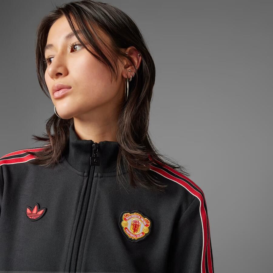 Adidas Manchester United Terrace Icons Sportjack Zwart- Dames Zwart - Foto 4