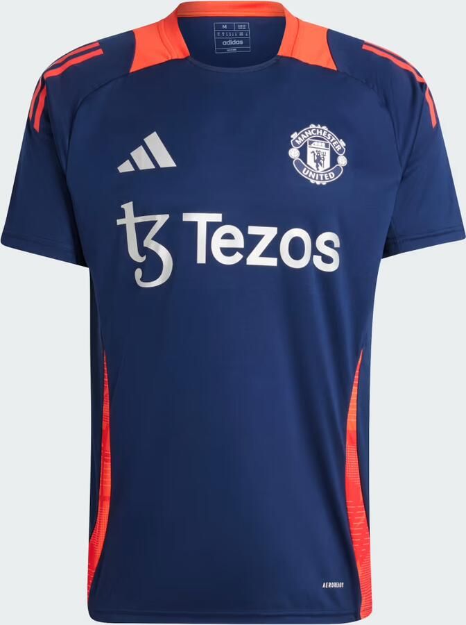 Adidas Manchester United FC Training Shirt Night Indigo Bright Red- Heren Night Indigo Bright Red
