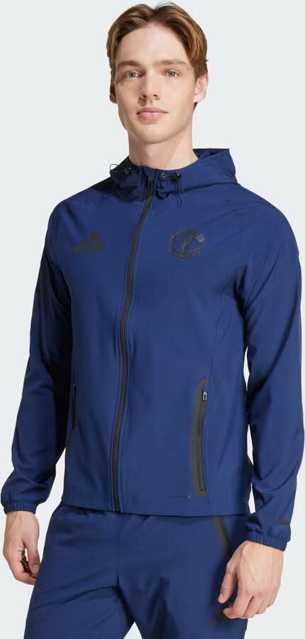 Adidas Manchester United Tiro 25 Competition Vis Tech Reisjack Blauw- Heren Blauw