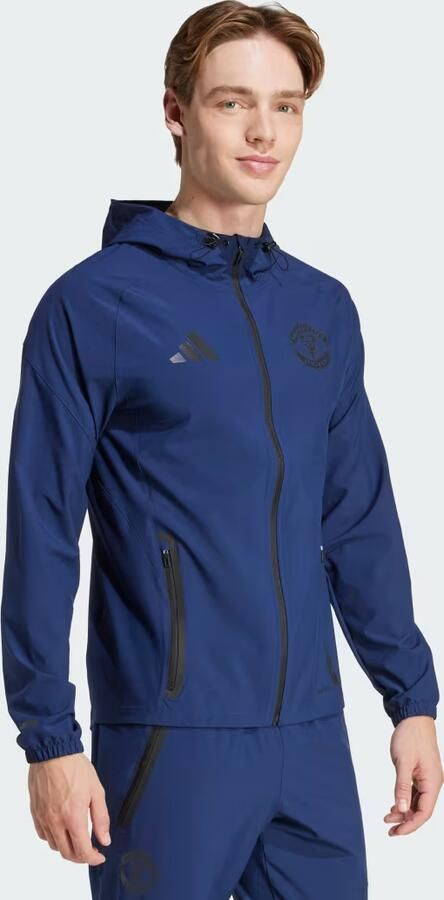 Adidas Manchester United Tiro 25 Competition Vis Tech Reisjack Blauw- Heren Blauw - Foto 5