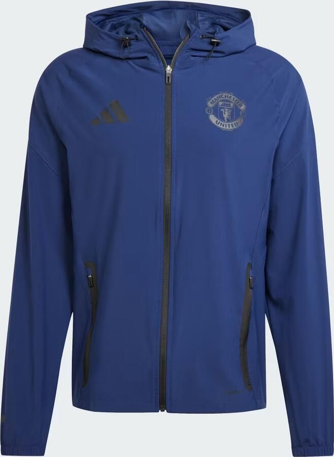 Adidas Manchester United Tiro 25 Competition Vis Tech Reisjack Blauw- Heren Blauw - Foto 4