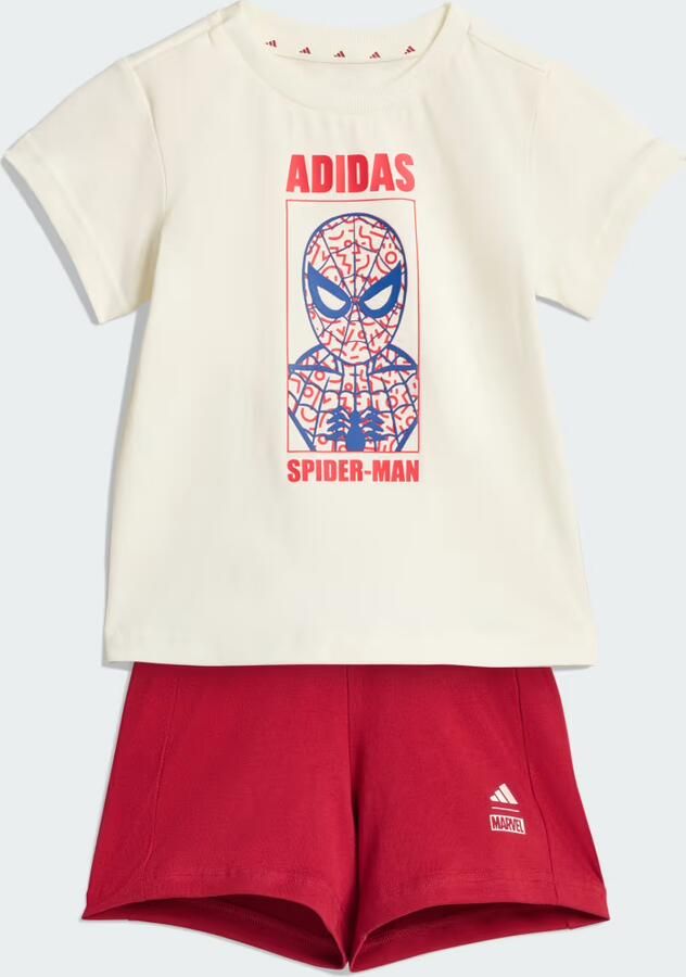 Adidas Spider- T-shirt shorts Set Infant Wit